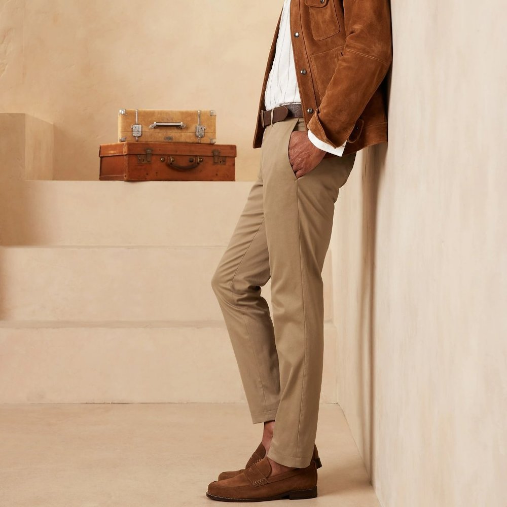 Banana Republic Fulton Skinny Rapid Movement Airforce Khaki Chino 38W x …